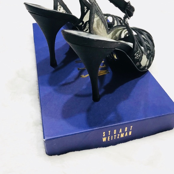 Stuart weitzman black lace heels - Picture 6 of 8